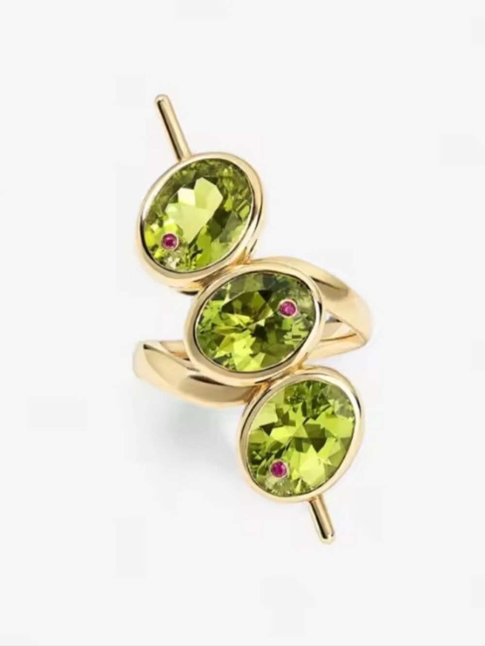 New! Anthropologie Olive Gold Cocktail Ring Size 8 • NWOT # 1080